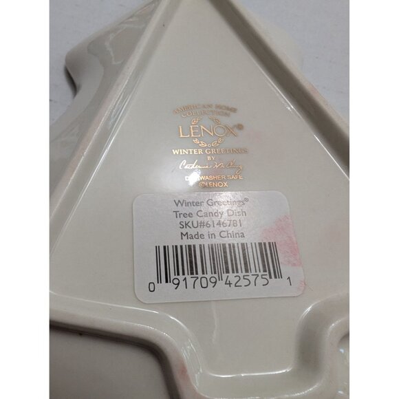 Lenox China Winter Greetings Cardinal on pine tree branch Christmas Tree trinket - Picture 9 of 12